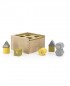 Preview: Label Label - Formen-Steckspiel Box - Kinder Sortierbox aus Holz Gelb - Personalisierbar mit Namen LLWT-25064